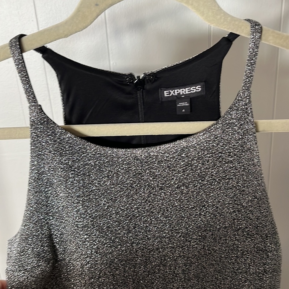 Perfect for NYE. Express size 4 sparkly silver dress - Picture 2 of 3
